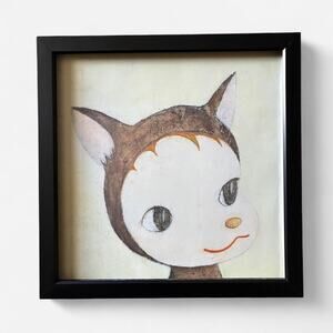 Nara Yoshimoto Nara art prints 9x9 framed contemporary Japanese artist artwork